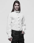 Punk Rave Mens Gothic Aristocrat Poet Dress Shirt - White