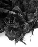Eva Lady Long Gothic Rose Lace & Velvet Fishtail Mermaid Skirt