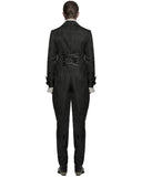 Punk Rave Mens Gothic Steampunk Embellished Jacquard Tail Coat Jacket