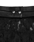 Punk Rave Mens Gothic Aristocrat Embroidered Lace Jabot Cravat - Black