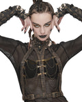 Devil Fashion Womens Steampunk Harness - Brown