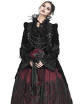 Eva Lady Dark Devore Baroque Gothic Velvet Chained Jacket