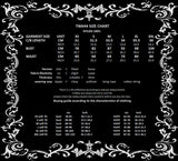 Dark In Love Womens Elegant Gothic Flocked Ivy Cami Corset Top - Red & Black