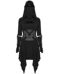 Punk Rave Womens Apocalyptic Gothic Hooded Mini Dress