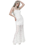 Dark In Love Romantic Gothic Layered Lace Mermaid Maxi Dress