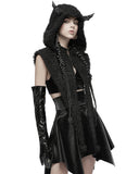 Punk Rave Daily Life Punk Lolita Hooded Bat Capelet Scarf