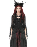 Dark In Love Womens Elegant Gothic Lace Bell Sleeve Bolero Shrug