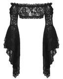 Dark In Love Gothic Lace Off Shoulder Bolero