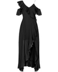 Punk Rave Long Gothic Bohemian Maxi Dress Black Boho Steampunk Victorian 1920s