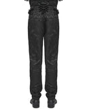 Devil Fashion Mens Gothic Aristocrat Brocade & Velvet Formal Dress Pants
