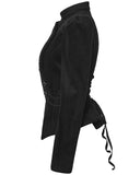 Punk Rave Womens Gothic Embroidered Victorian Woolen Riding Jacket