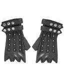 Devil Fashion Mens Gothic Punk Studded Fingerless Gloves