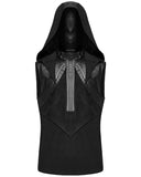 Punk Rave Mens Gothic CyberPunk Sectional Hooded Tank Top Vest