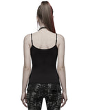 Punk Rave Skullshadow Womens Gothic Tank Top Vest - Black