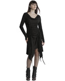 Punk Rave Daily Life Apocalyptic Gothic Broken Knit Ruching Dress