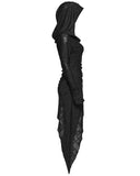 Punk Rave Daily Life Apocalyptic Gothic Asymmetric Broken Knit Hooded Dress