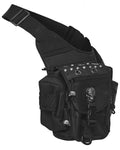 Punk Rave Unisex Apocalyptic Gothic Studded Skull Hip Bag Waist Pack Belt