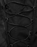 Punk Rave Mens Visual Kei Gothic Asymmetric Chained Waistcoat Vest - Black