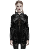 Punk Rave Daily Life Womens Dark Gothic Lace Crucifix Hooded Bodycon Dress