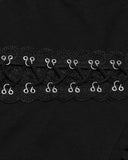 Punk Rave Daily Life Womens Asymmetric Apocalyptic Spliced Mesh Top