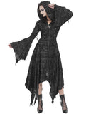 Devil Fashion Apocalyptic Punk Shredded Hooded Cloak Jacket