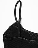 Punk Rave Daily Life Womens Cyberpunk Faux Leather & Mesh Skull Camisole Vest Top
