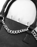 Devil Fashion Womens Gothic Punk Chained Skull Spiked Mini Handbag