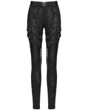 Punk Rave Womens Apocalyptic Gothic Spliced Mesh Strapping Leggings