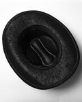 Punk Rave Unisex Distressed Faux Leather Strapping Fedora Hat
