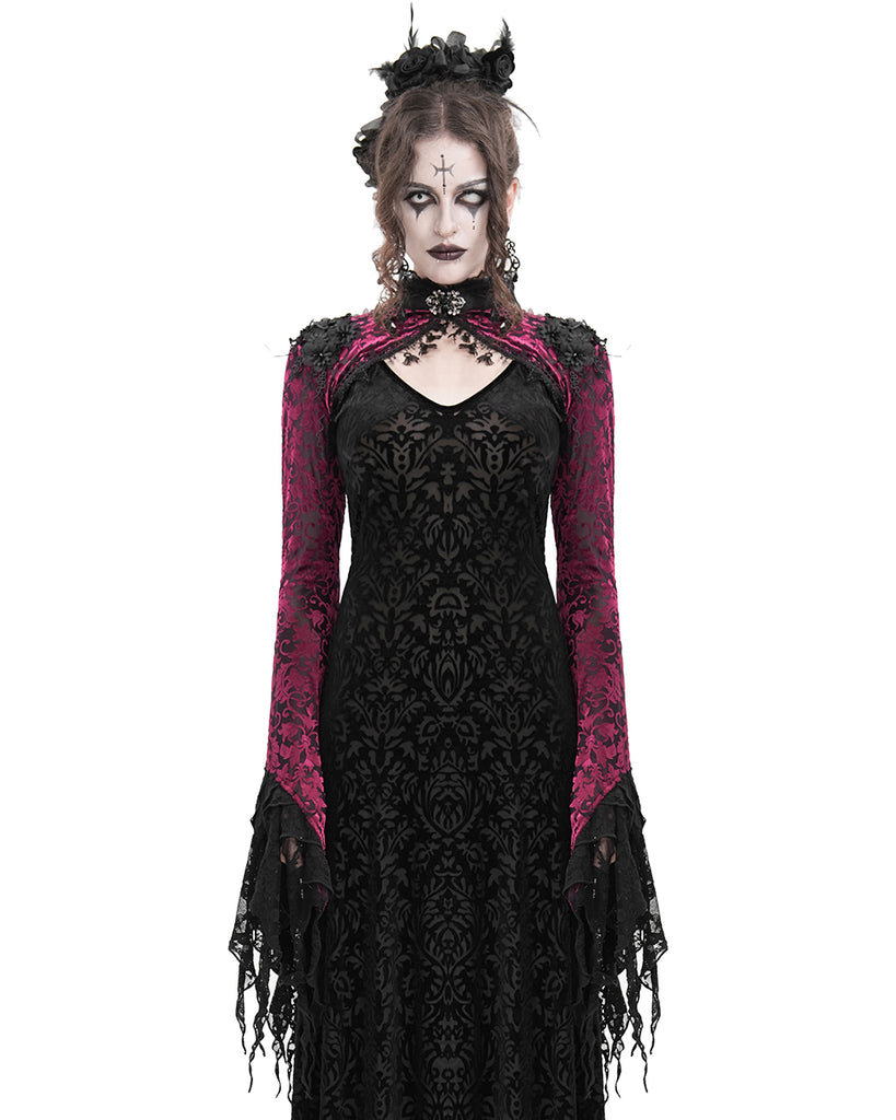 SEAUR Gothic Lace Femme Shrug à Manches Longue Noir Bolero Dame Vintage SEAUR Gothic Lace Femme Shrug à Manches Longue Noir Bolero Dame Vintage