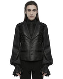 Punk Rave Mens Dark Gothic Aristocrat Embellished Lace Trim Waistcoat Vest