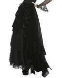 Dark In Love Victoralene Long Gothic Velvet Skirt