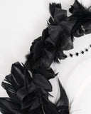 Eva Lady Womens Gothic Crucifix Featheread Headpiece Fascinator