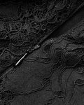 Dark In Love Womens Long Romantic Gothic Velvet & Lace Petals Dress