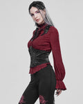 Devil Fashion Womens Gothic Courtesan Velvet Cincher Corset