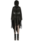 Punk Rave Womens Dark Gothic Lolita Lace Inset Kinono Dress Jacket