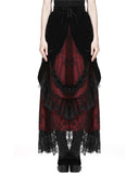 Dark In Love Scarletta Gothic Skirt - Black & Red