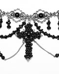 Punk Rave Womens Gothic Beaded Crucifix Cross Necklace