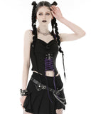 Dark In Love Womens Gothic Lolita Witch Crescent Moon Cami Corset Top