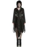 Punk Rave Womens Dark Gothic Lolita Lace Inset Kinono Dress Jacket