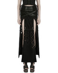 Punk Rave Womens Apocalyptic Punk Spliced Broken Knit Detachable Skirt