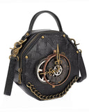 Penny Dreadful Steampunk Quantum Chonometer Handbag - Black