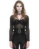 Devil Fashion Womens Gothic Jacquard & Lace Frill Cincher Corset Belt