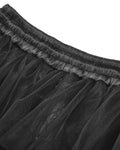 Dark In Love Womens Regency Gothic Courtesan Layered Mesh & Lace Midi Skirt