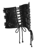 Punk Rave Mens Apocalyptic Gothic Faux Leather Buckled Strapping Corset Girdle Belt