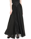 Dark In Love Long Gothic High-Waisted Lace Embellished Maxi Skirt