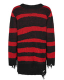 Punk Rave Disanthropy Womens Knit Sweater - Black & Red