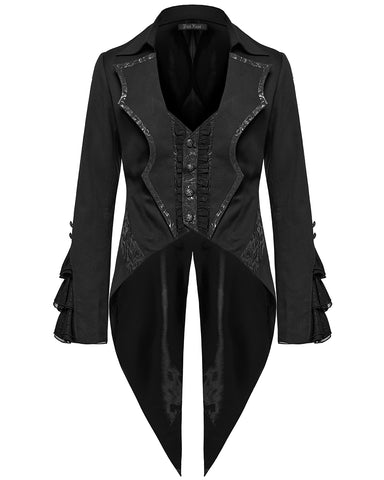 Punk Rave Mens Gothic Aristocrat Batwing Cutaway Tailcoat Jacket