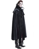 Devil Fashion Mens Regency Gothic Vampire Velvet Travelling Cloak - Blue & Red