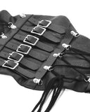 Dark In Love Womens Gothic Buckled Faux Leather Waist Cincher Corset